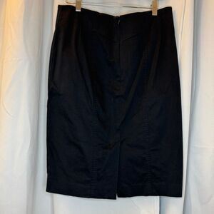 LOFT Black Pencil Skirt Professional Office Wear Career Stretch Cotton‎ Size 6